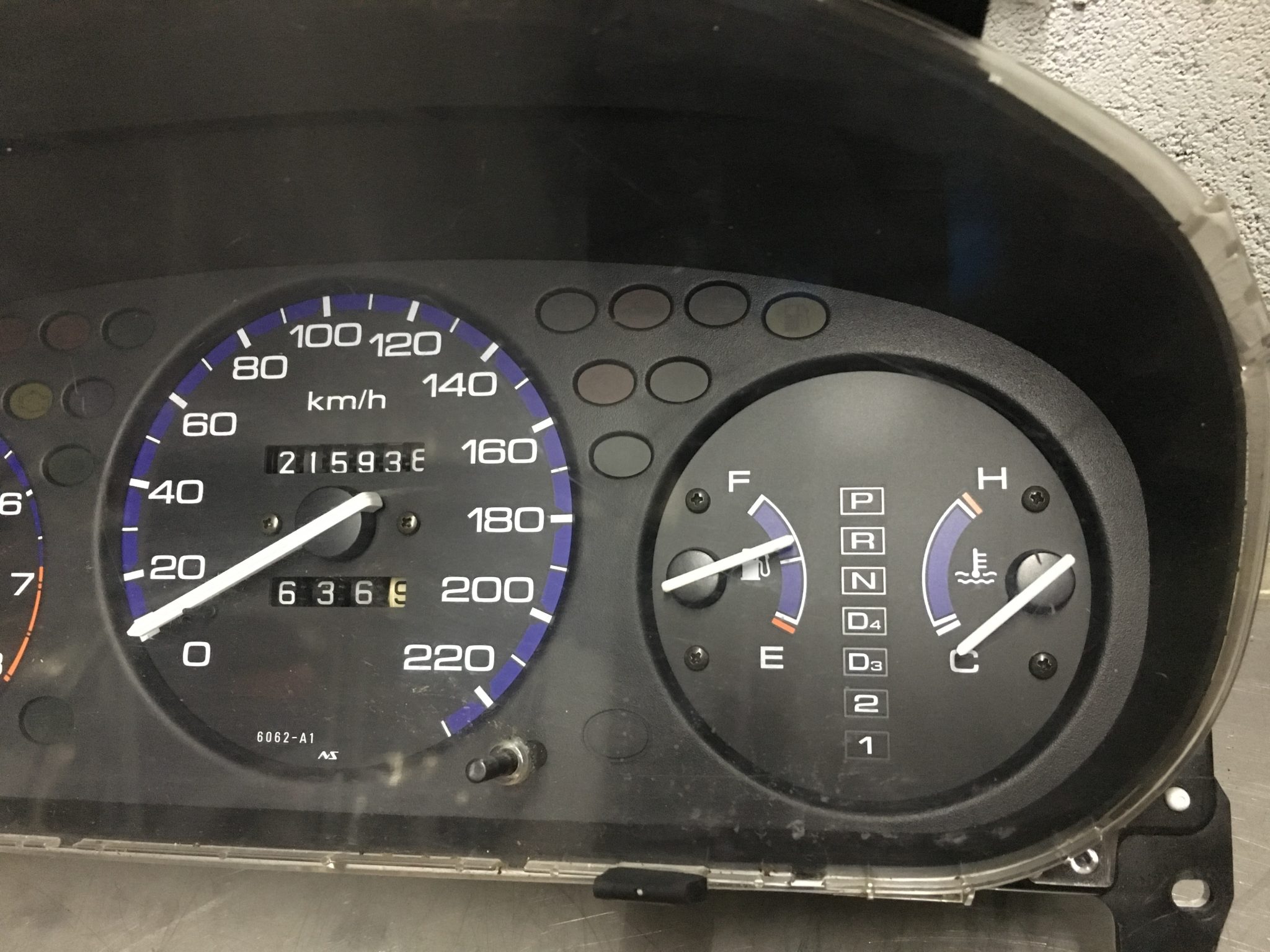 EDM EK Civic Automatic Ej9 Gauge Instrument Cluster 220kmh 8000rpm T12A Edm Rare Parts